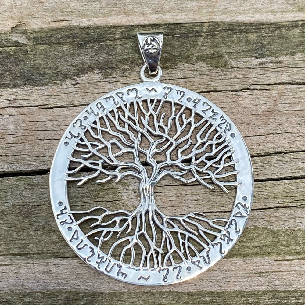Wiccan Tree of Life Pendant .925 Sterling Silver Mickie Mueller Theban As Above